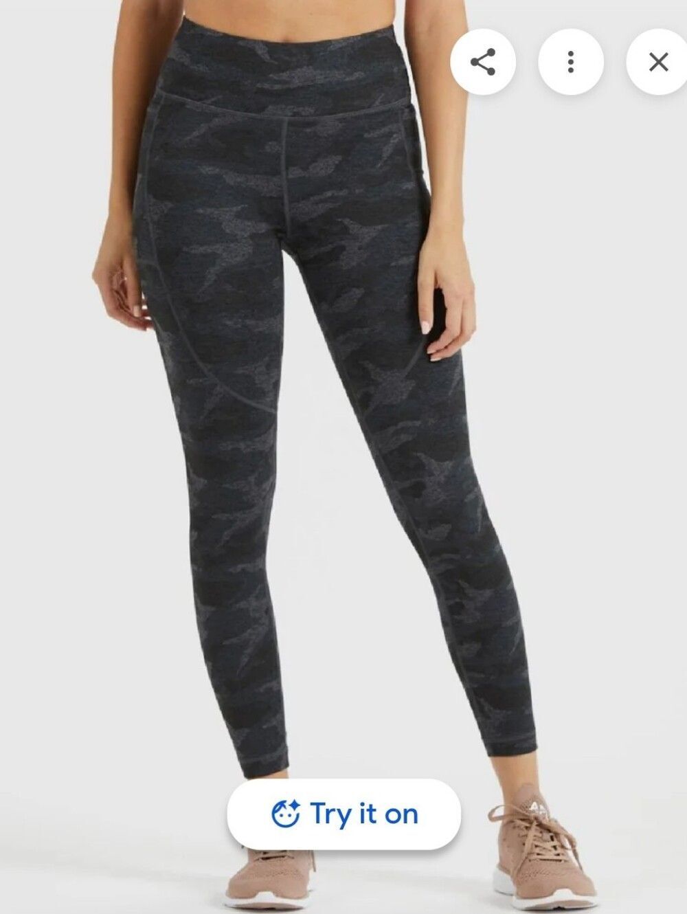 Vuori High-Waist Charcoal Camo Leggings Size XS